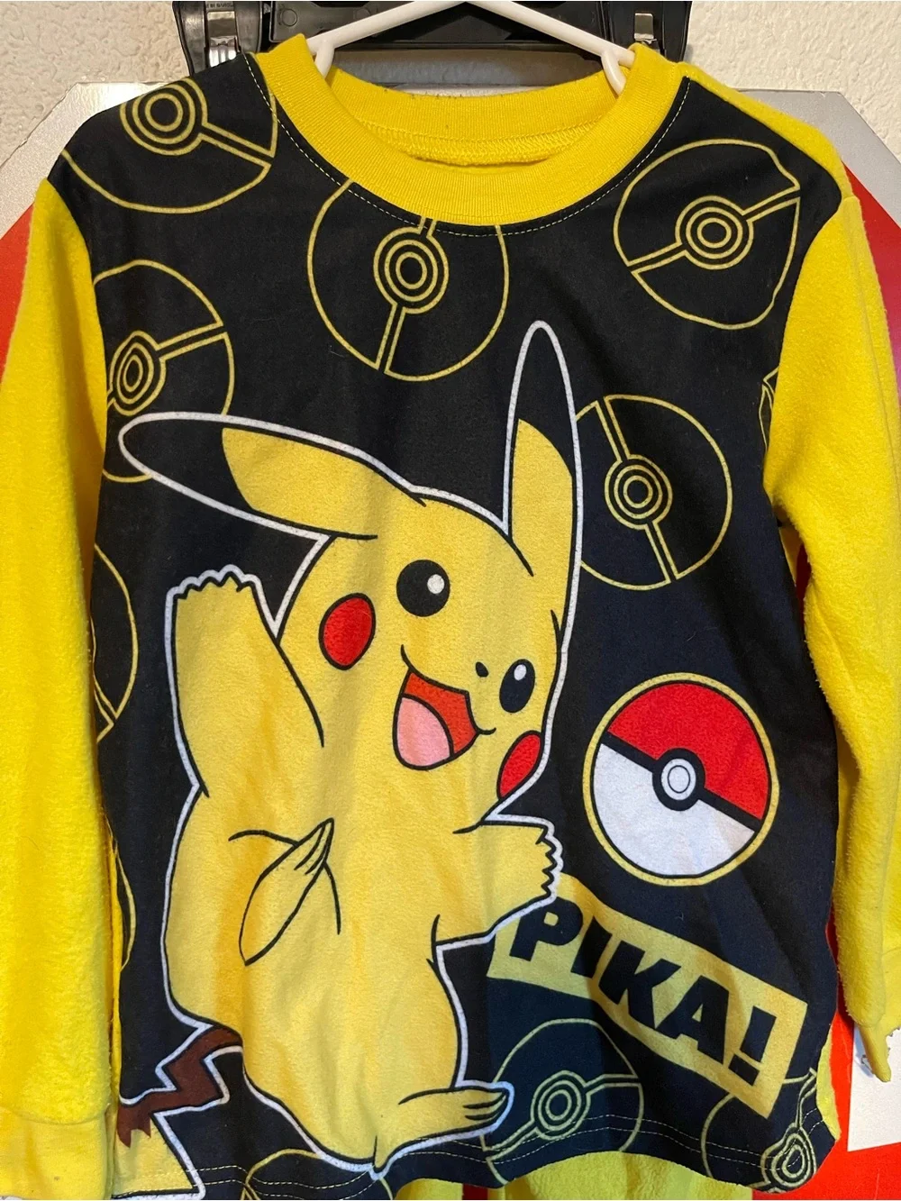 Pokemon Pikachu Yellow and Black Kids Pajama Set